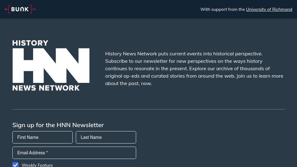 Screenshot of historynewsnetwork.org: A new myth appeared during the presidential campaign of Andrew Jackson