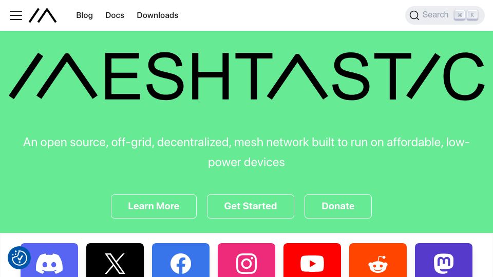 Screenshot of meshtastic.org: Meshtastic