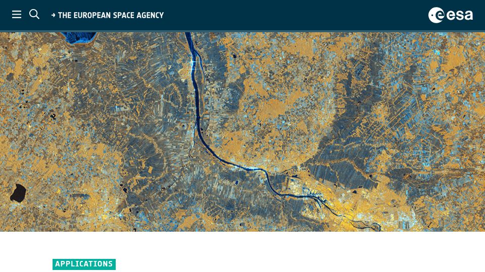 Screenshot of esa.int: ESA Sentinel-1D delivers first high-resolution images