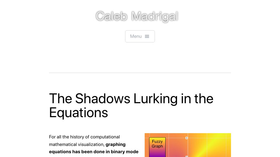 Screenshot of gods.art: The shadows lurking in the equations