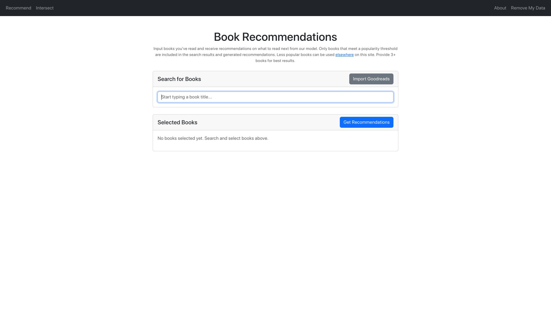 Screenshot of book.sv: Show HN: I scraped 3B Goodreads reviews to train a better recommendation model