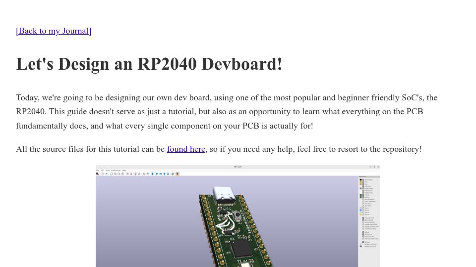 Screenshot of kaipereira.com: How a devboard works (and how to make your own)