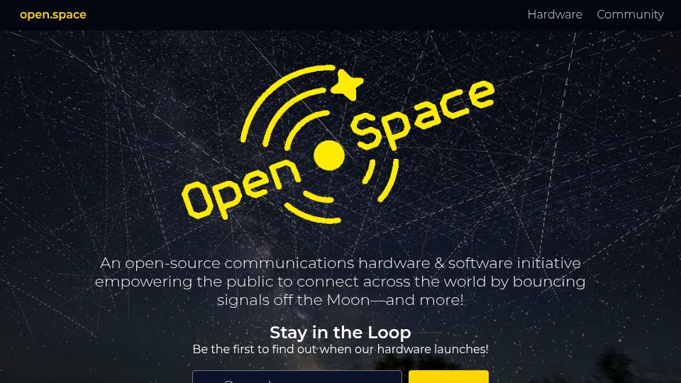 Screenshot of open.space: Open-source communications by bouncing signals off the Moon
