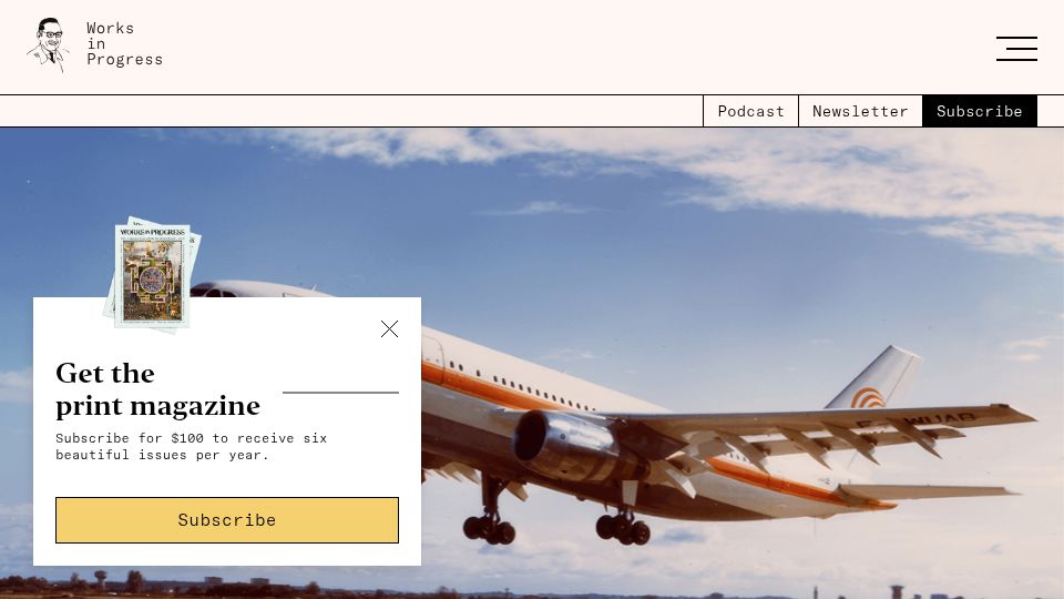 Screenshot of worksinprogress.co: How Airbus took off