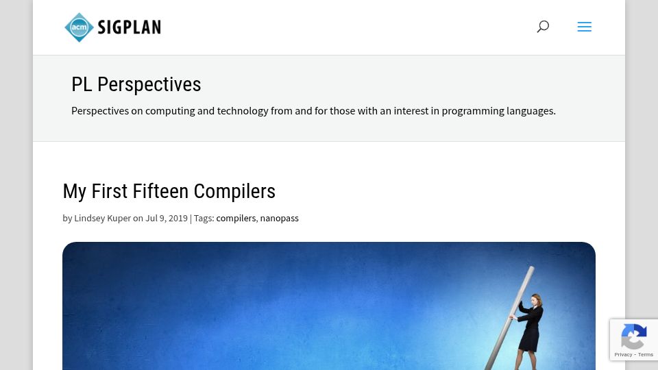 Screenshot of blog.sigplan.org: My first fifteen compilers (2019)