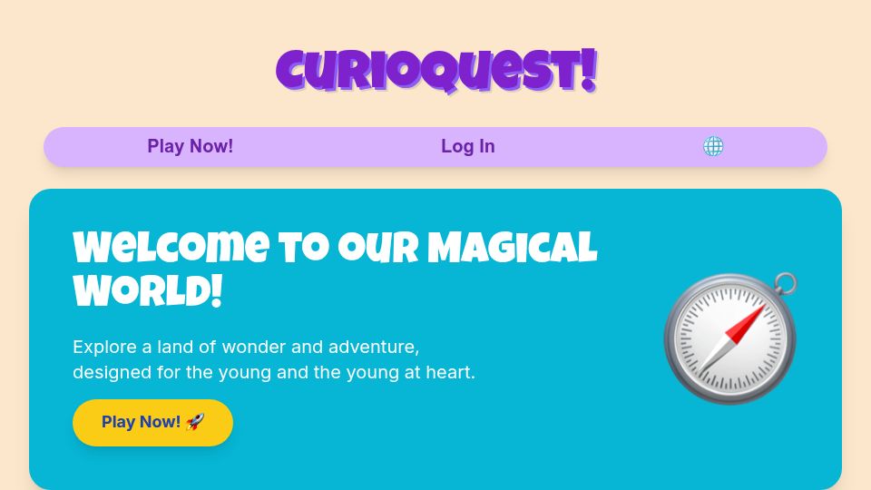 Screenshot of curioquest.fun: Show HN: CurioQuest – A simple web trivia/fun facts game