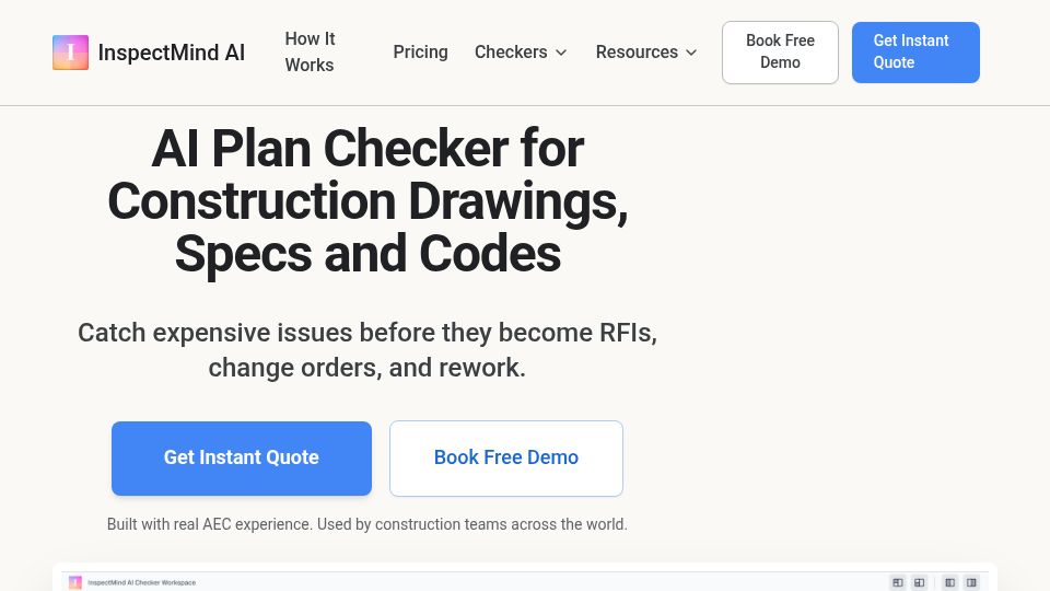 Screenshot of Hacker News post: Launch HN: InspectMind (YC W24) – AI agent for reviewing construction drawings