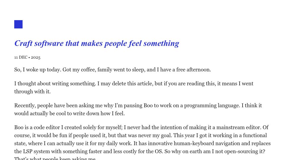 Screenshot of rapha.land: Craft software that makes people feel something