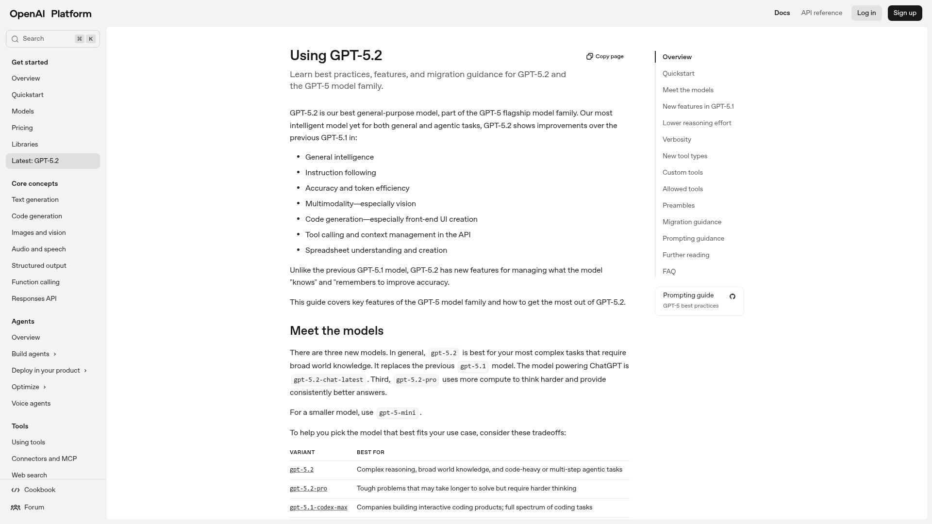 Screenshot of openai.com: GPT-5.2