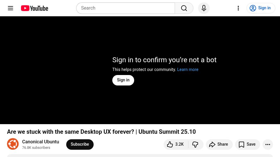 Screenshot of youtube.com: Are we stuck with the same Desktop UX forever? [video]