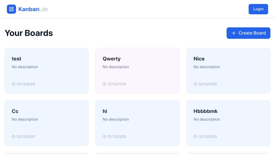 Screenshot of kanban.demo.codegres.com: Show HN: Trello Clone with Source Code