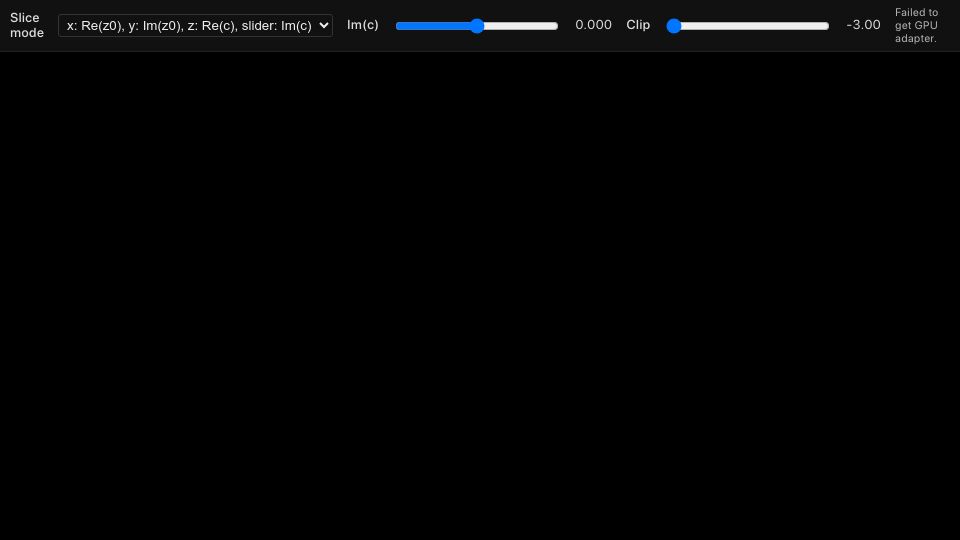Screenshot of bryanjj.github.io: Show HN: A real-time 4D fractal explorer in the browser using WebGPU