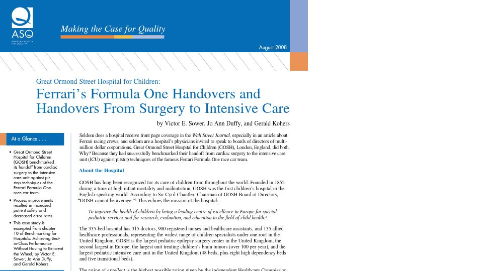 Screenshot of gwern.net: Formula One Handovers and Handovers From Surgery to Intensive Care (2008) [pdf]