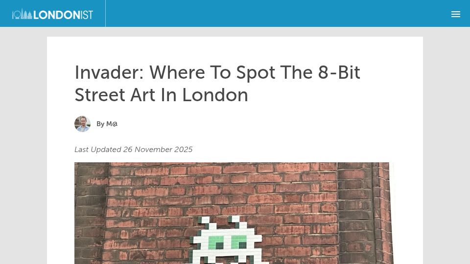 Screenshot of londonist.com: Invader: Where to Spot the 8-Bit Street Art in London