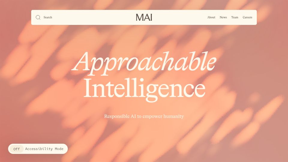 Screenshot of microsoft.ai: Microsoft AI