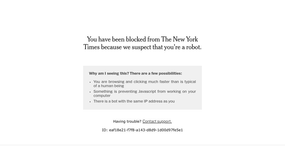Screenshot of nytimes.com: Meta's new A.I. superstars are chafing against the rest of the company
