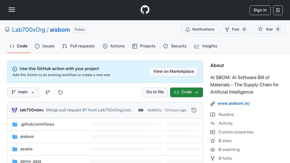 Screenshot of github.com: AIsbom – open-source CLI to detect "Pickle Bombs" in PyTorch models