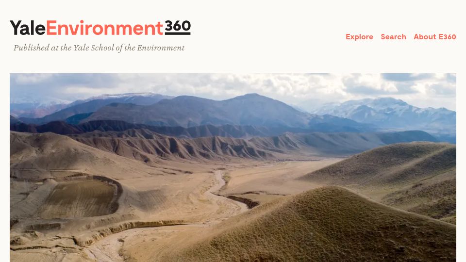 Screenshot of e360.yale.edu: After ruining a treasured water resource, Iran is drying up