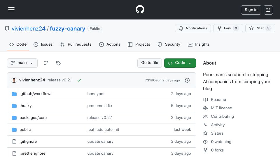 Screenshot of github.com: Show HN: Stop AI scrapers from hammering your self-hosted blog (using porn)