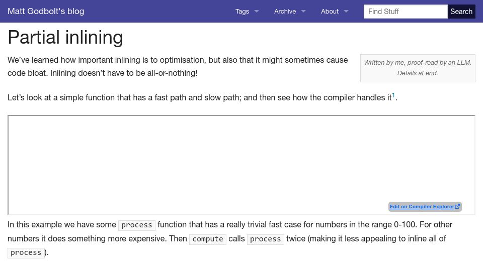 Screenshot of xania.org: Partial inlining