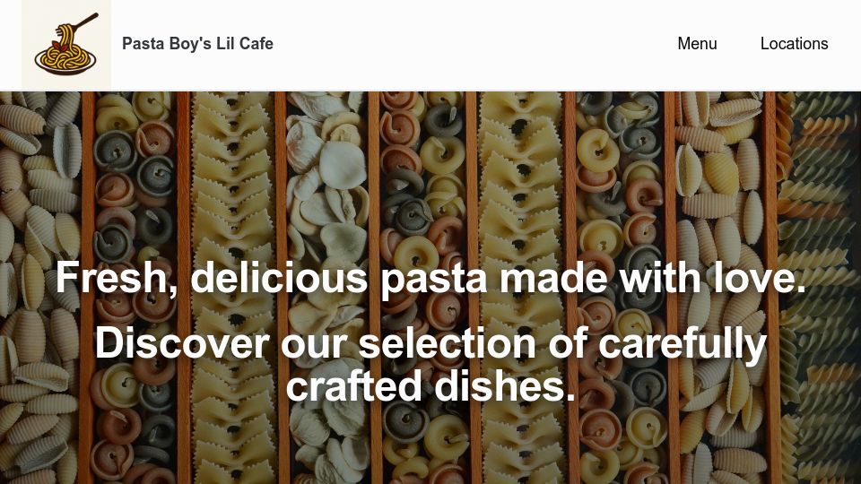 Screenshot of lite.localcafe.org: Free static site generator for small restaurants and cafes