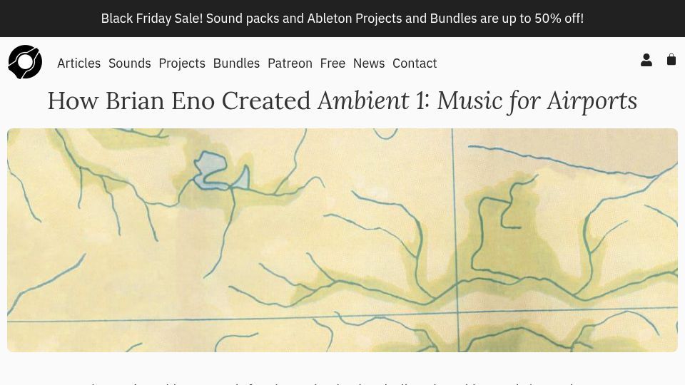 Screenshot of reverbmachine.com: How Brian Eno Created Ambient 1: Music for Airports (2019)