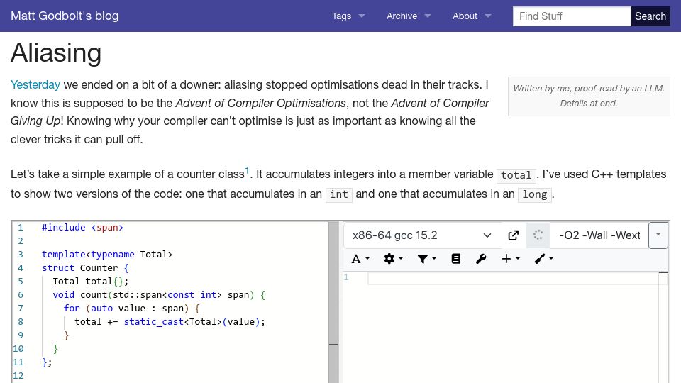 Screenshot of xania.org: Aliasing
