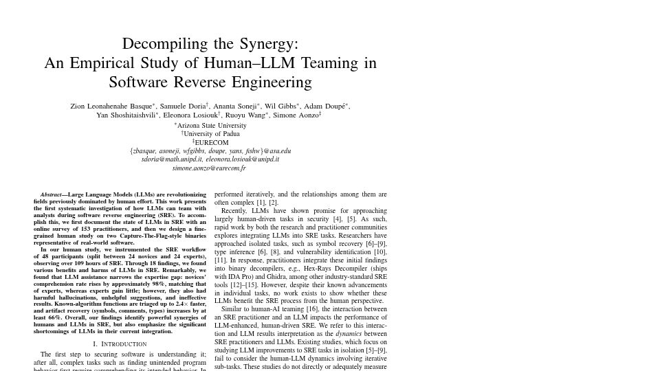 Screenshot of zionbasque.com: Decompiling the Synergy: Human–LLM Teaming in Reverse Engineering [pdf]