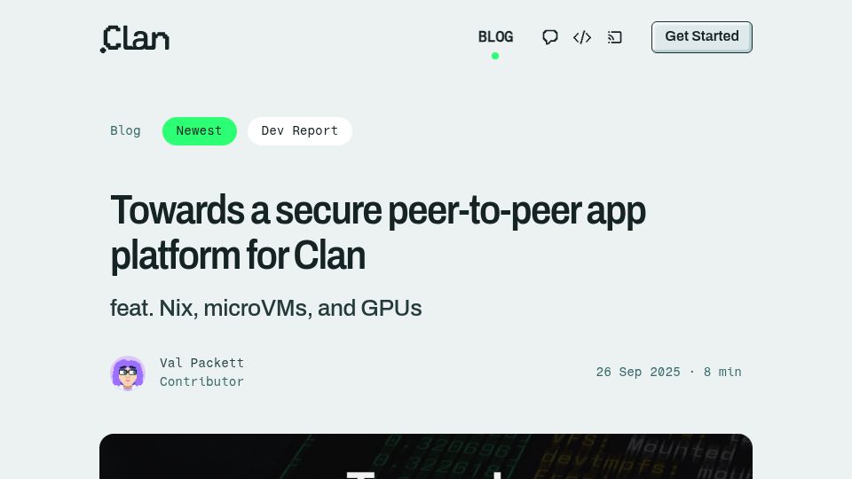 Screenshot of clan.lol: Towards a secure peer-to-peer app platform for Clan