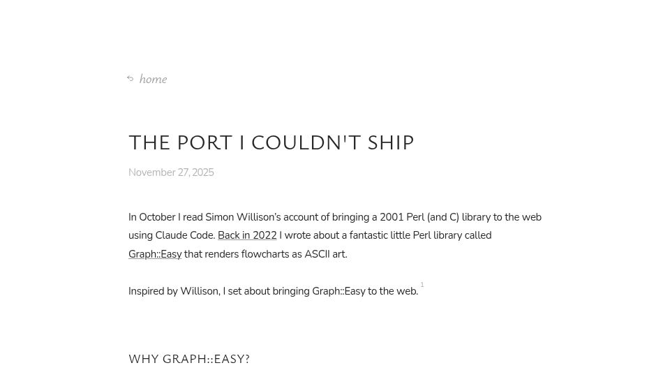 Screenshot of ammil.industries: The port I couldn't ship