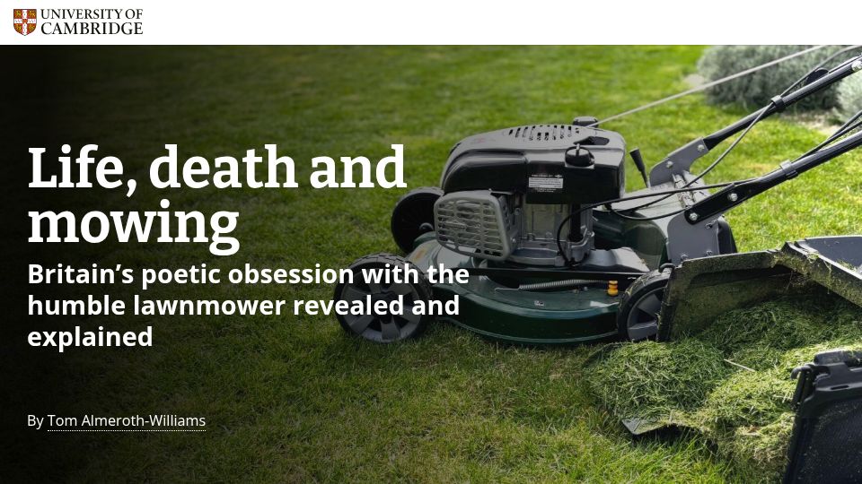 Screenshot of cam.ac.uk: Life, Death and Mowing