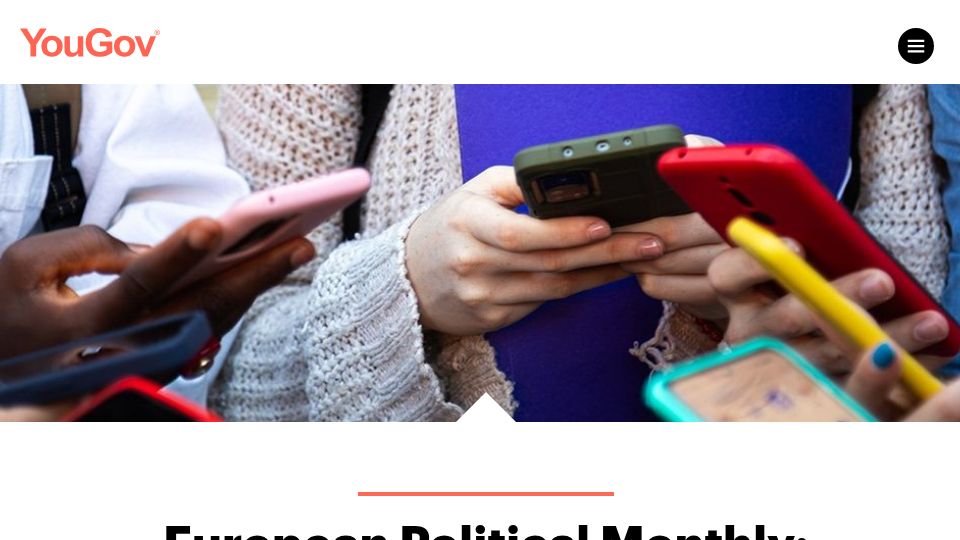 Screenshot of yougov.co.uk: European Majority favours more social media regulation