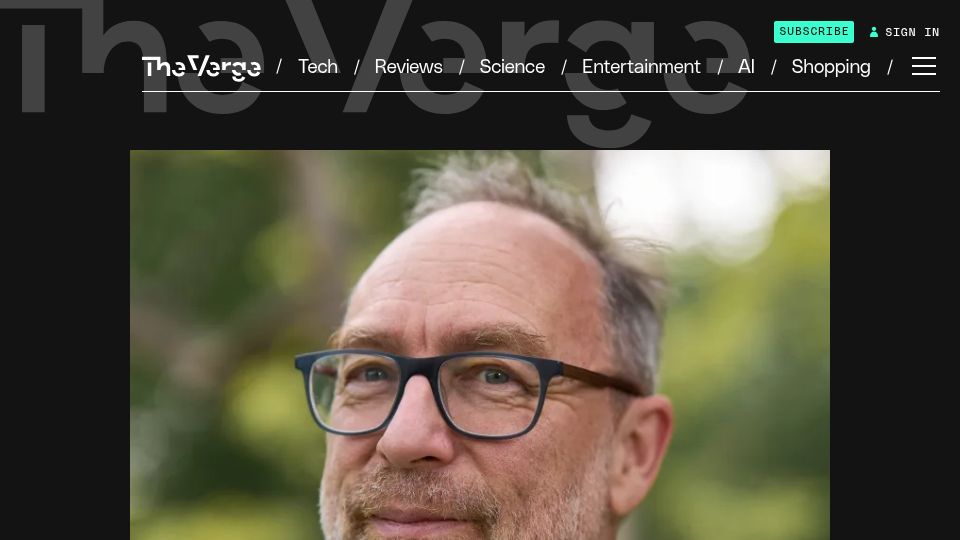 Screenshot of theverge.com: Jimmy Wales trusts the process