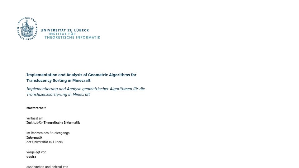 Screenshot of douira.dev: Geometric Algorithms for Translucency Sorting in Minecraft [pdf]
