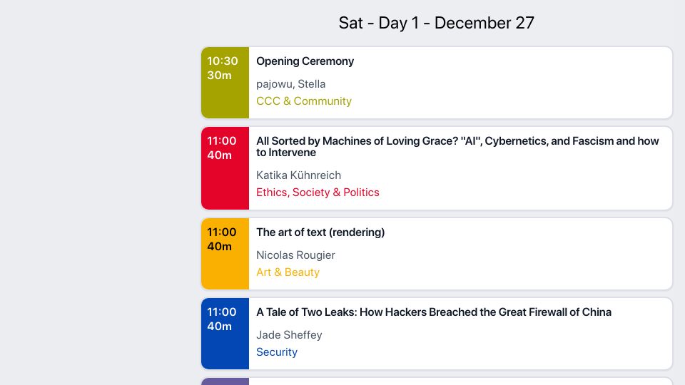 Screenshot of fahrplan.events.ccc.de: Fahrplan – 39C3