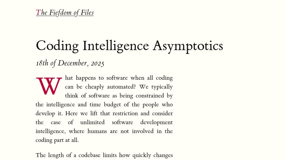 Screenshot of fi-le.net: Coding Intelligence Asymptotics