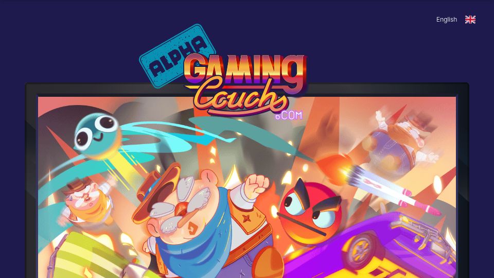 Screenshot of gamingcouch.com: Show HN: Gaming Couch – a local multiplayer party game platform for 8 players