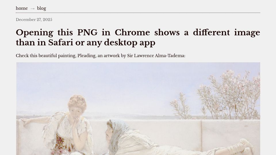 Screenshot of lr0.org: This PNG shows a different version when loaded in Chrome than in Safari