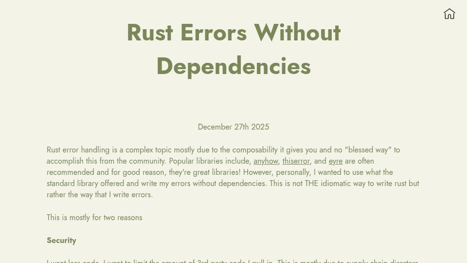 Screenshot of vincents.dev: Rust errors without dependencies