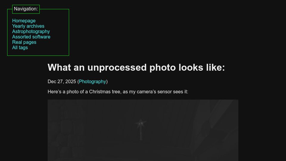 Screenshot of maurycyz.com: What an unprocessed photo looks like