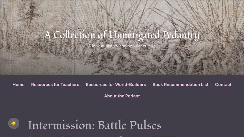 Screenshot of acoup.blog: Intermission: Battle Pulses