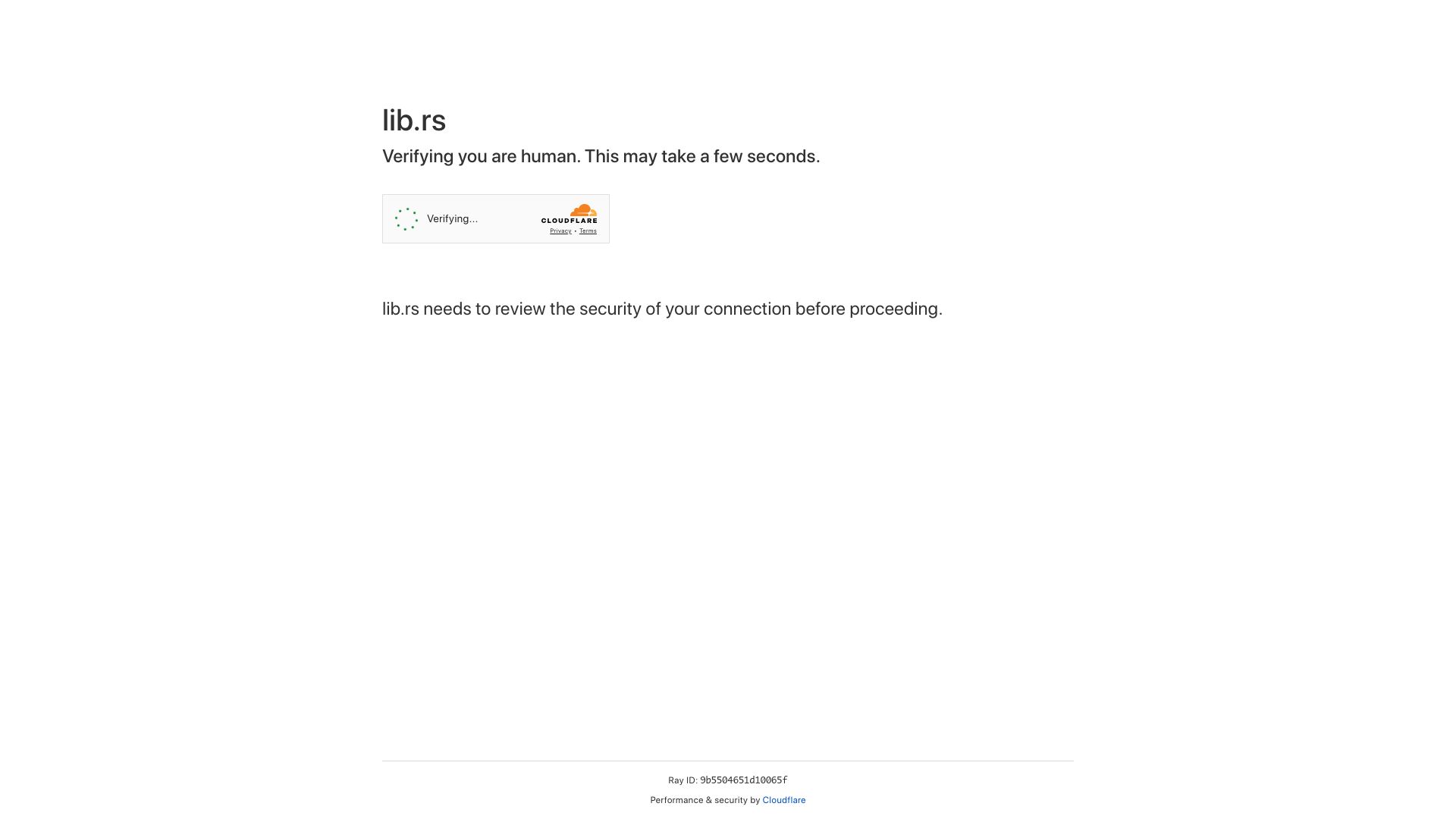 Screenshot of lib.rs: Spherical Cow