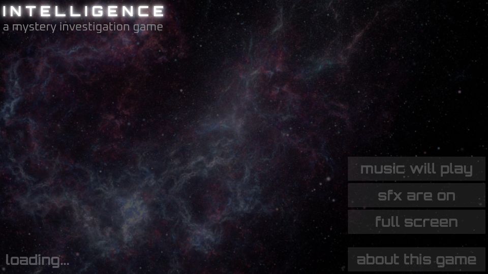 Screenshot of intelligencegame.tech: Intelligence – A Mystery Investigation Game
