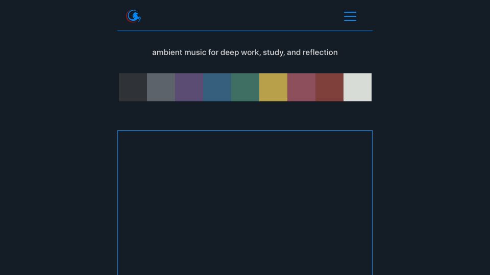 Screenshot of ambientmusic.com: I built a quiet site for finding ambient albums while working