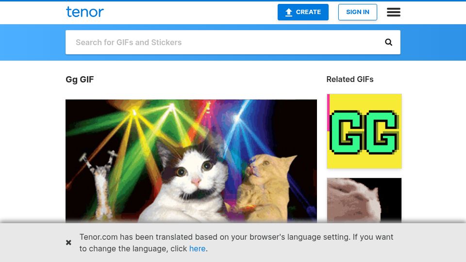 Screenshot of tenor.com: Happy New Year HN