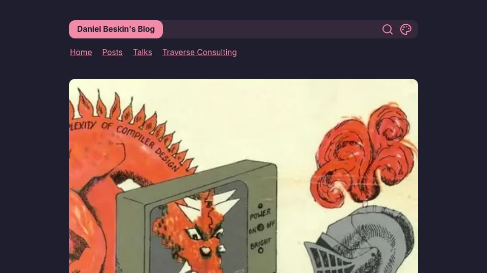 Screenshot of blog.daniel-beskin.com: The compiler is your best friend
