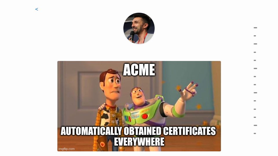 Screenshot of blog.brocas.org: Acme, a brief history of one of the protocols which has changed the Internet