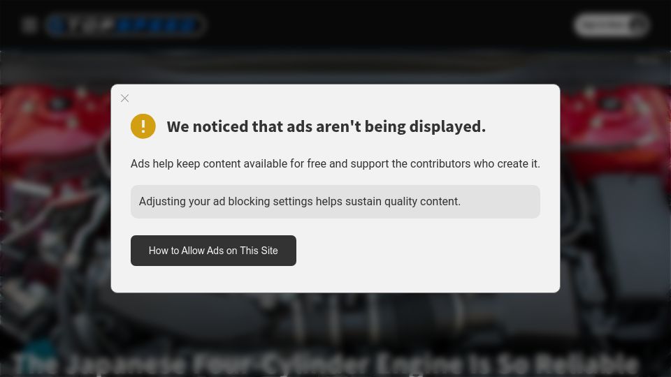 Screenshot of topspeed.com: Japanese four-cylinder engine is so reliable still in production after 25 years