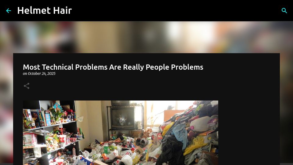 Screenshot of blog.joeschrag.com: Most technical problems are people problems