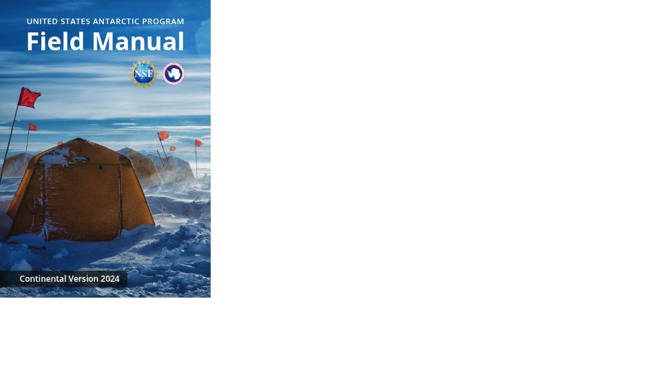 Screenshot of usap.gov: United States Antarctic Program Field Manual (2024) [pdf]